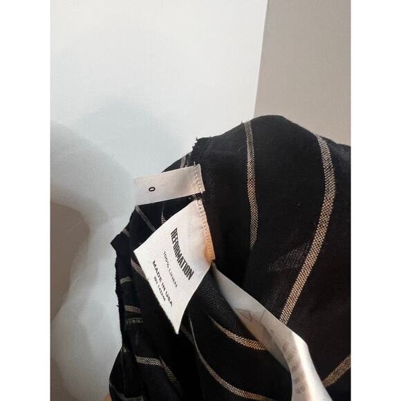 Reformation Linen Frankie Pants, Luciano Stripe, Sz 0 - Picture 7 of 8